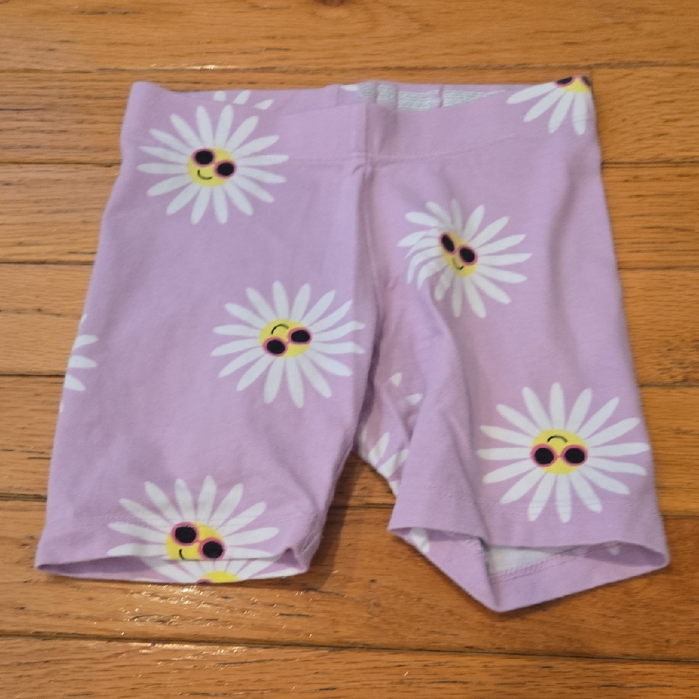 Purple Daisy Print Shorts